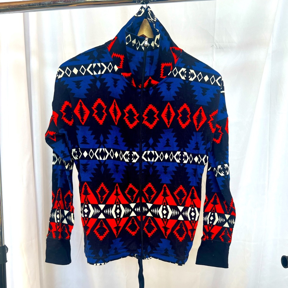 Ralph Lauren Tribal Print Zip Up NEW W TAGS!